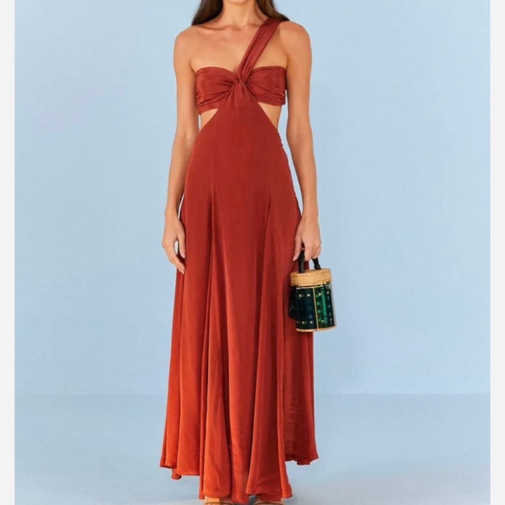 ISO Rust Orange Maxi Dress Farm Rio